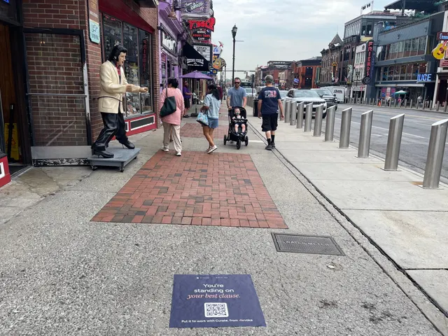 Avvoka sidewalk stencil and floor graphic in downtown Nashville by Beyond Street Media (photo 10 of 19).