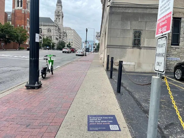 Avvoka sidewalk stencil and floor graphic in downtown Nashville by Beyond Street Media (photo 6 of 19).