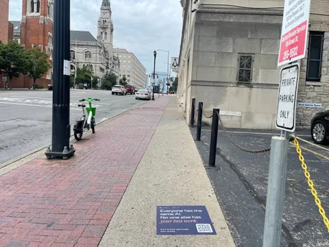 Avvoka sidewalk stencil and floor graphic in downtown Nashville by Beyond Street Media (photo 6 of 19).