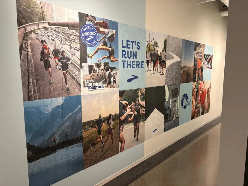 Brooks 'Let's Run There' run-club photo-collage wall installation by Beyond Street Media (photo 7 of 13).