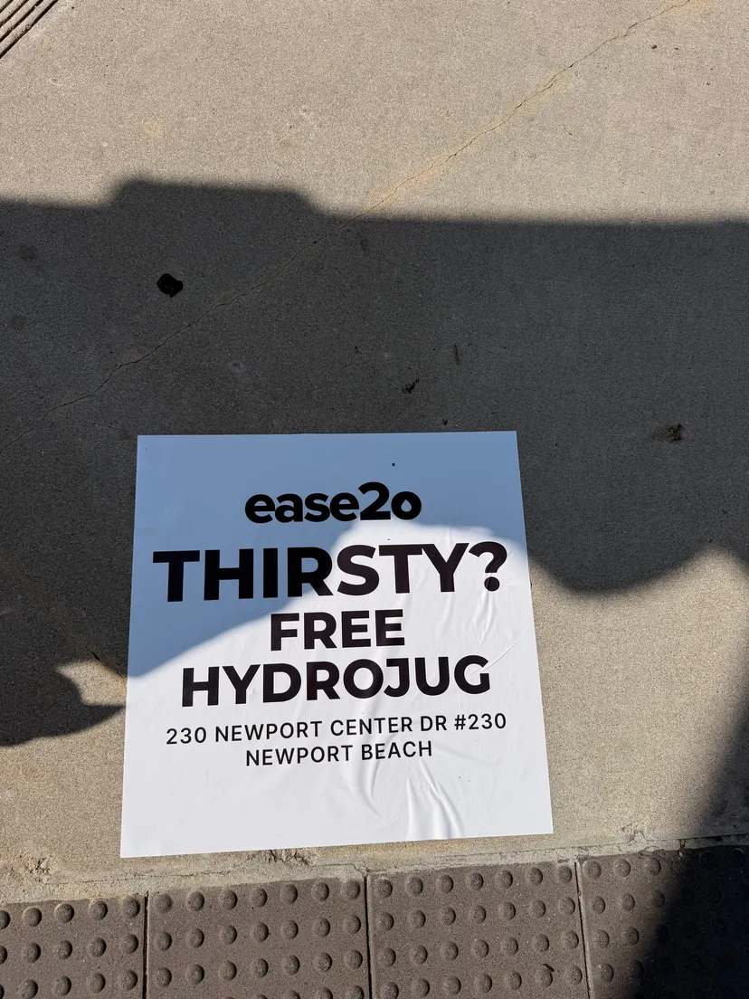 ease2o pop-up pole sticker on lamp post in Newport Beach, CA by Beyond Street Media (photo 21 of 61).