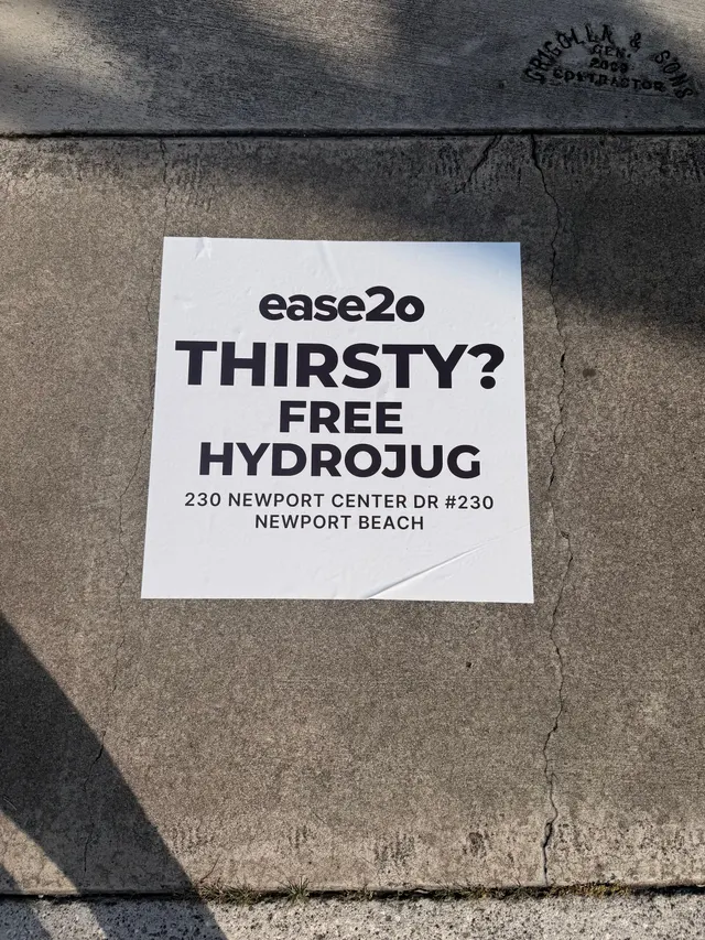 ease2o pop-up pole sticker on lamp post in Newport Beach, CA by Beyond Street Media (photo 26 of 61).
