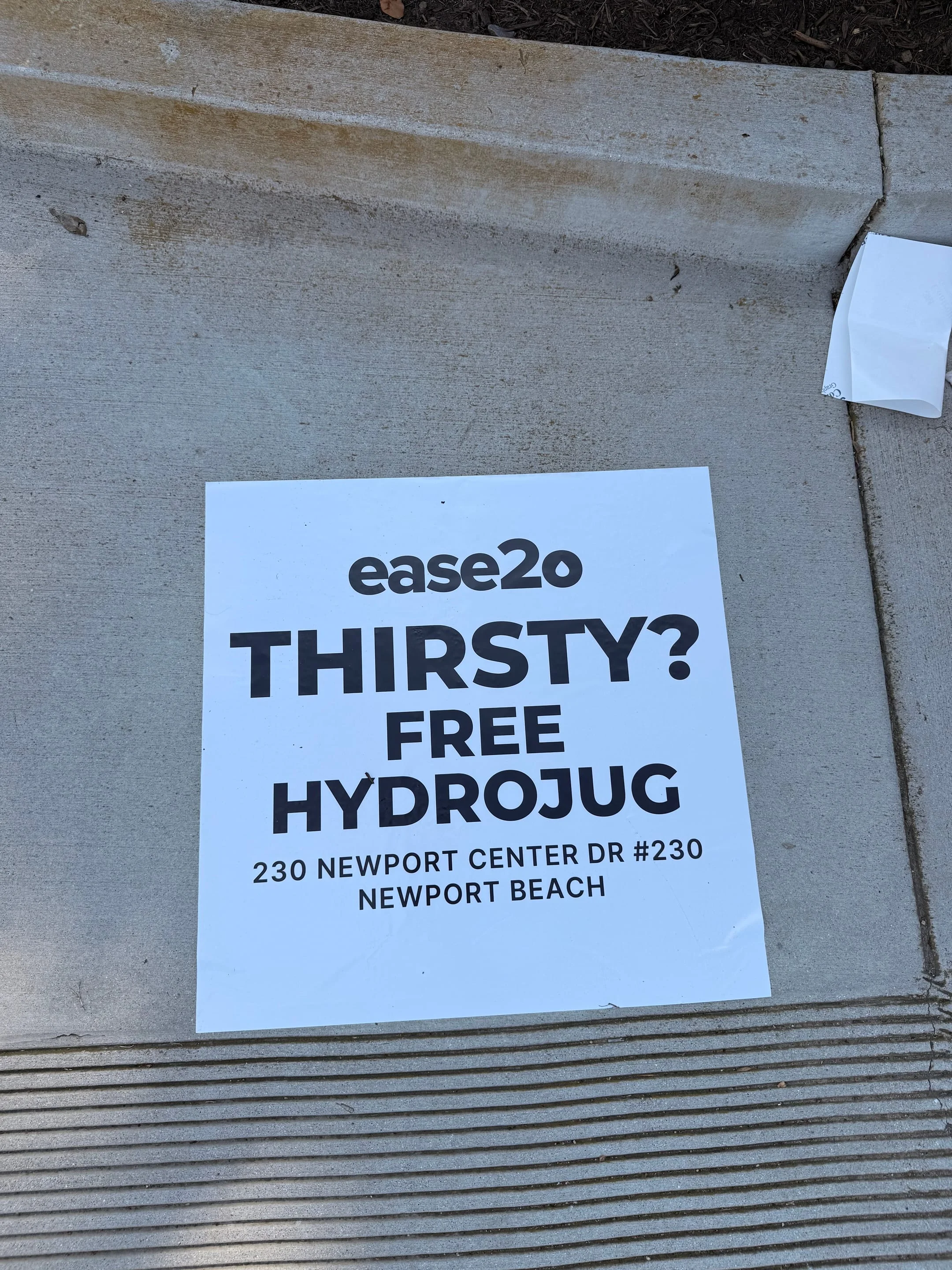 ease2o pop-up pole sticker on lamp post in Newport Beach, CA by Beyond Street Media