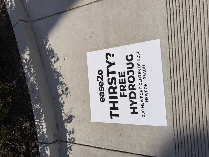 ease2o pop-up pole sticker on lamp post in Newport Beach, CA by Beyond Street Media (photo 58 of 61).