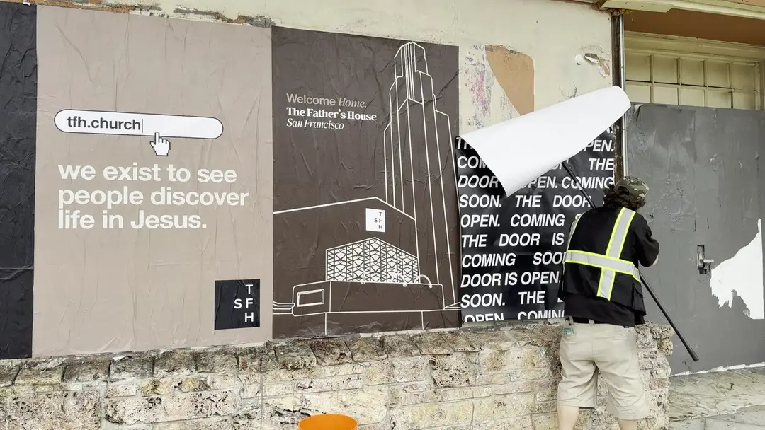 The Father's House SF · Ocean Avenue — install footage still