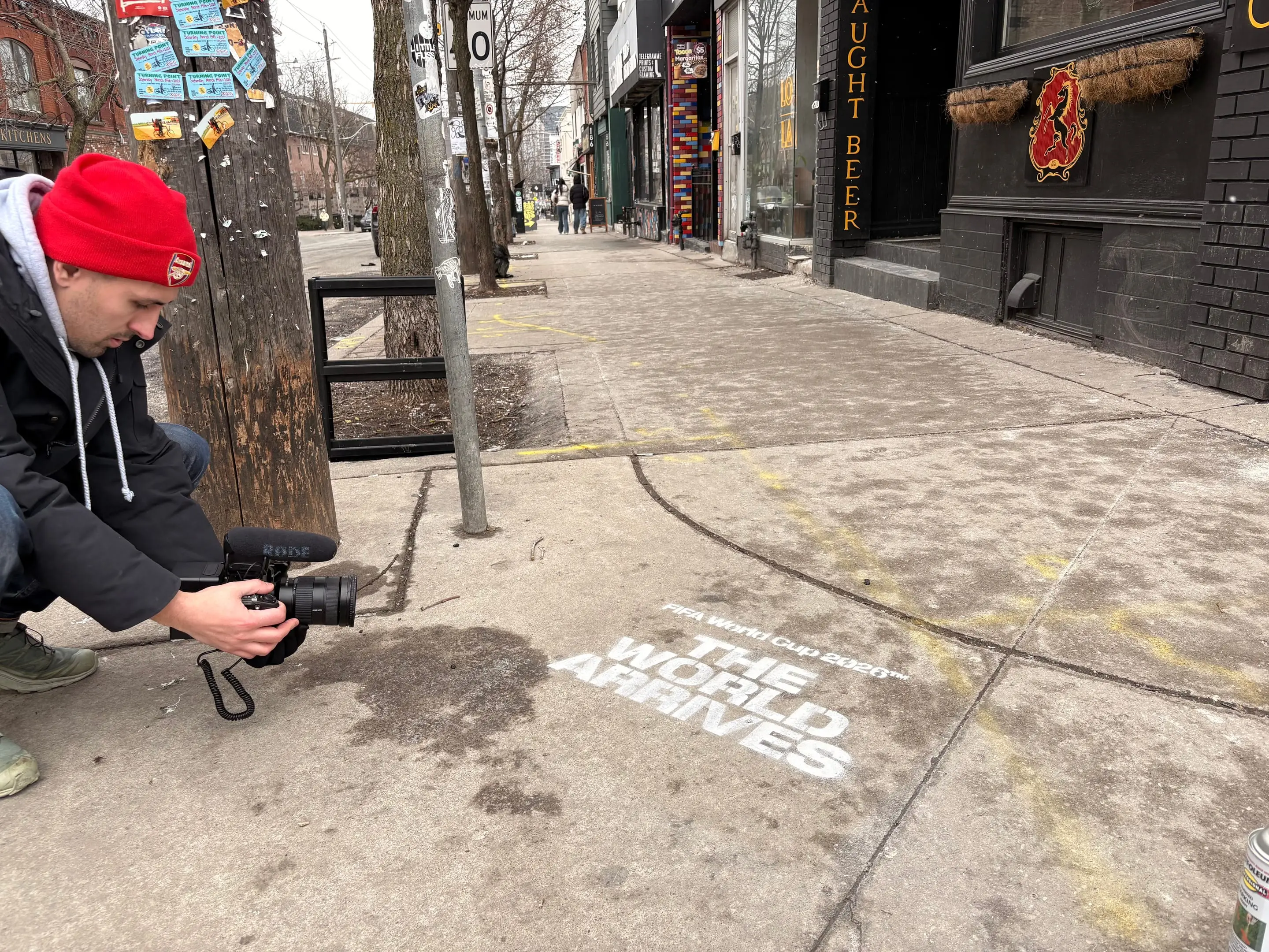 FIFA World Cup 2026 wheatpaste poster campaign in Toronto, ON by Beyond Street Media