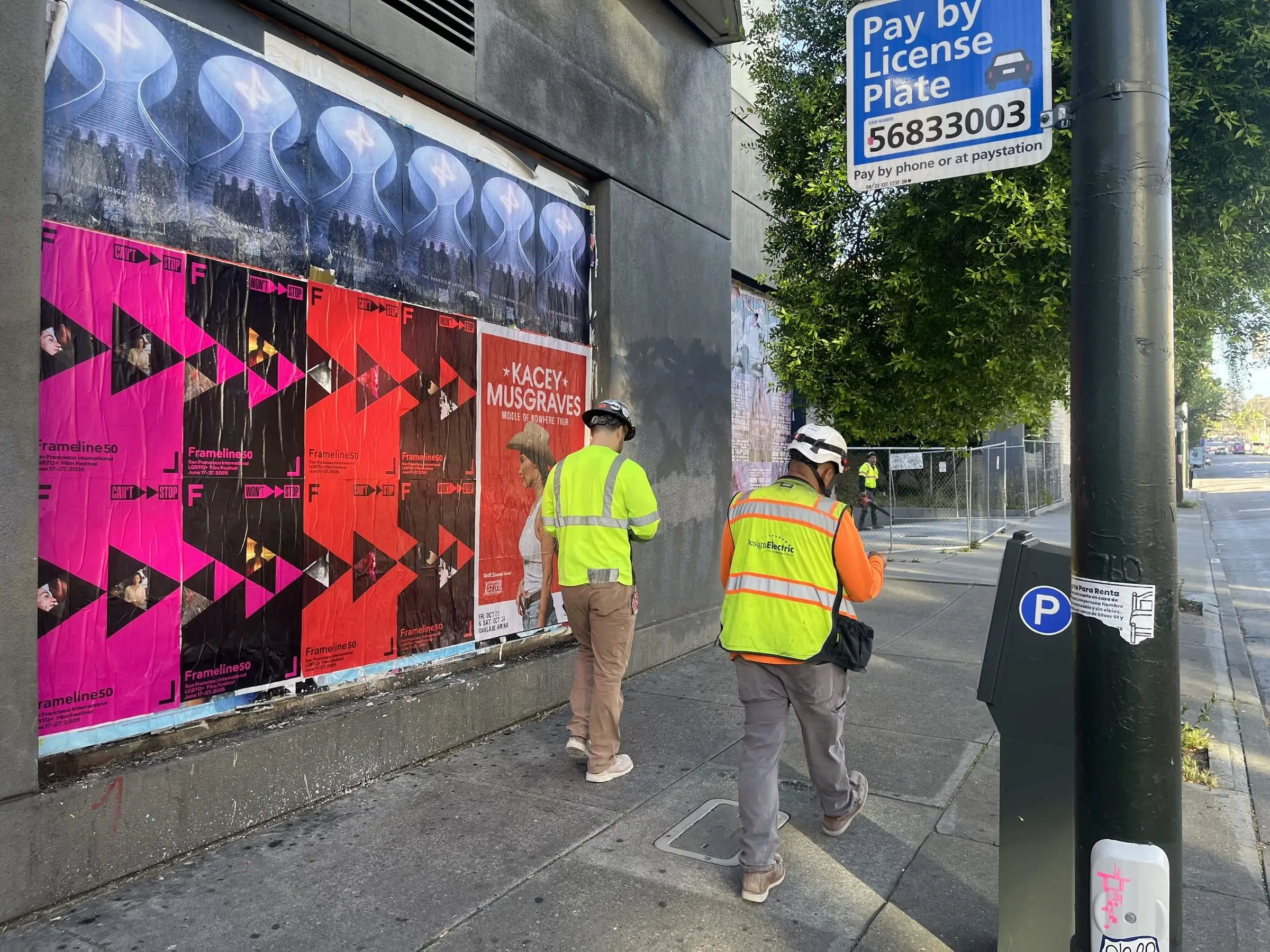 Frameline50 LGBTQ+ film festival wheatpaste posters in San Francisco, Frameline50 Wheatpaste Campaign San Francisco, by Beyond Street Media