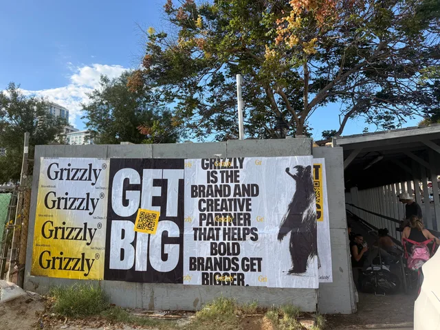 Grizzly 48x72 jumbo wheatpaste poster in downtown San Diego by Beyond Street Media (photo 11 of 16).