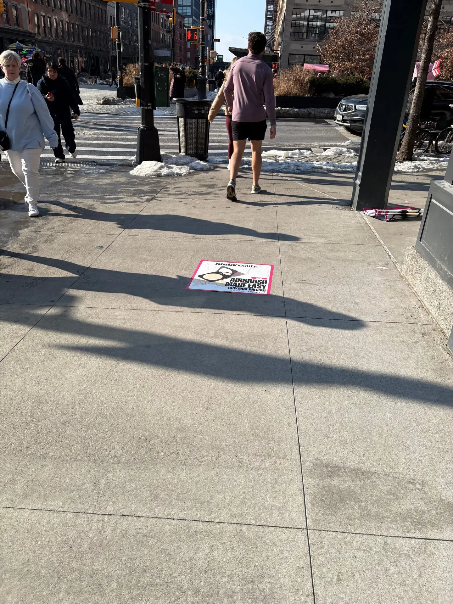 Huda Beauty sidewalk decal in New York City by Beyond Street Media (photo 2 of 35).