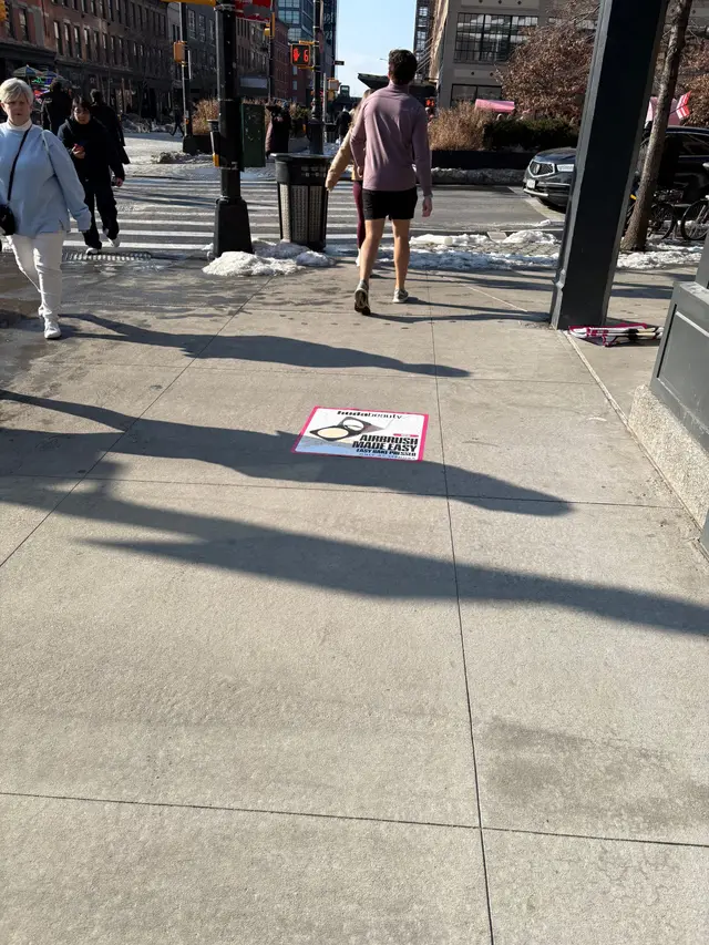 Huda Beauty sidewalk decal in New York City by Beyond Street Media (photo 2 of 35).