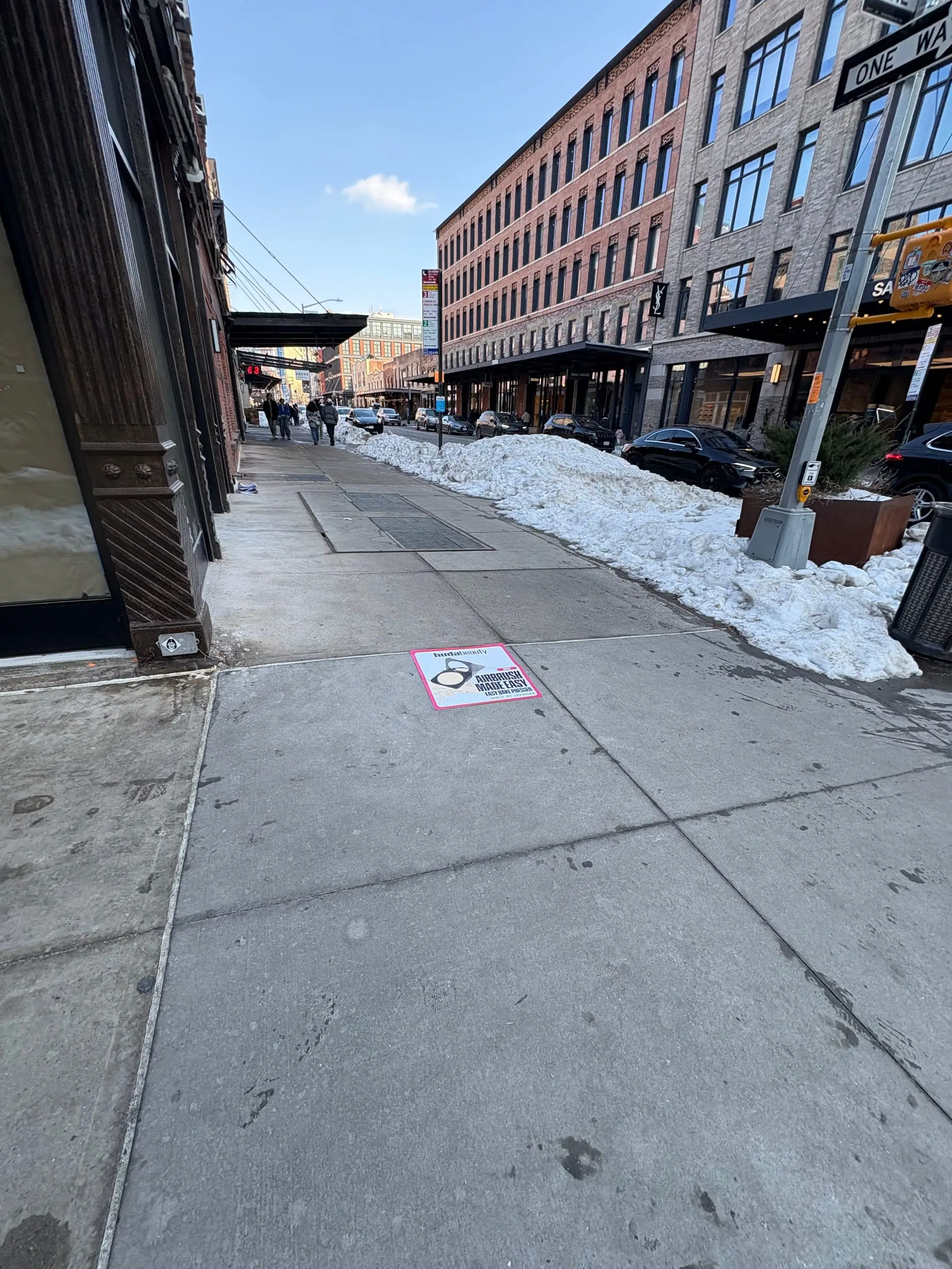 Huda Beauty sidewalk decal in New York City, New York City by Beyond Street Media