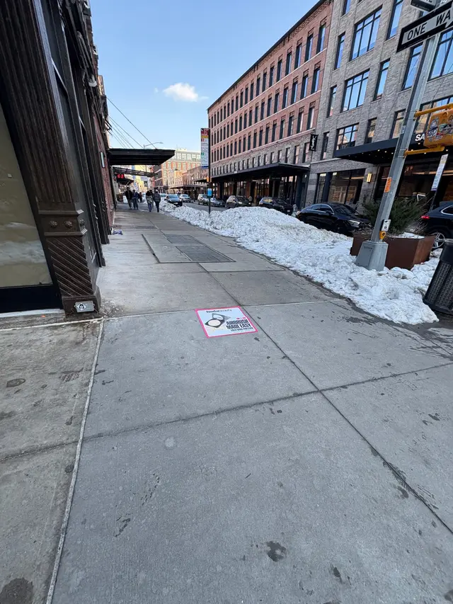 Huda Beauty sidewalk decal in New York City by Beyond Street Media (photo 4 of 35).