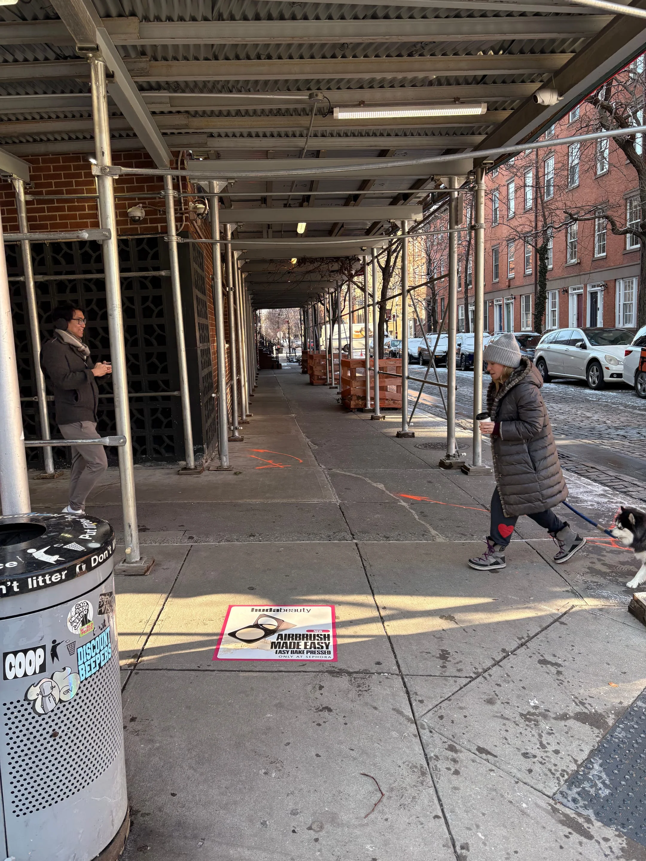 Huda Beauty sidewalk decal in New York City, New York City by Beyond Street Media