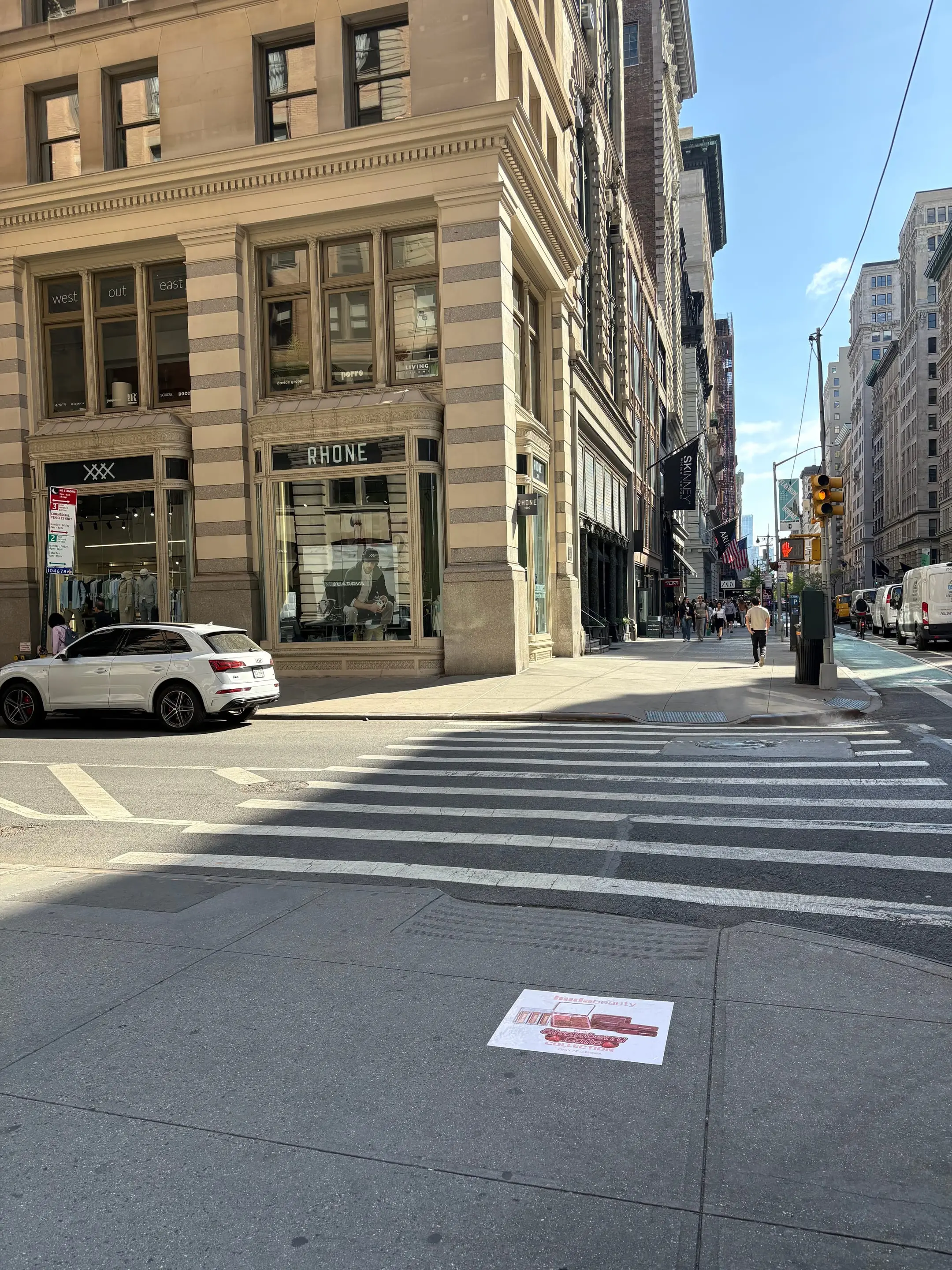 Huda Beauty sidewalk decal in New York City, New York City by Beyond Street Media
