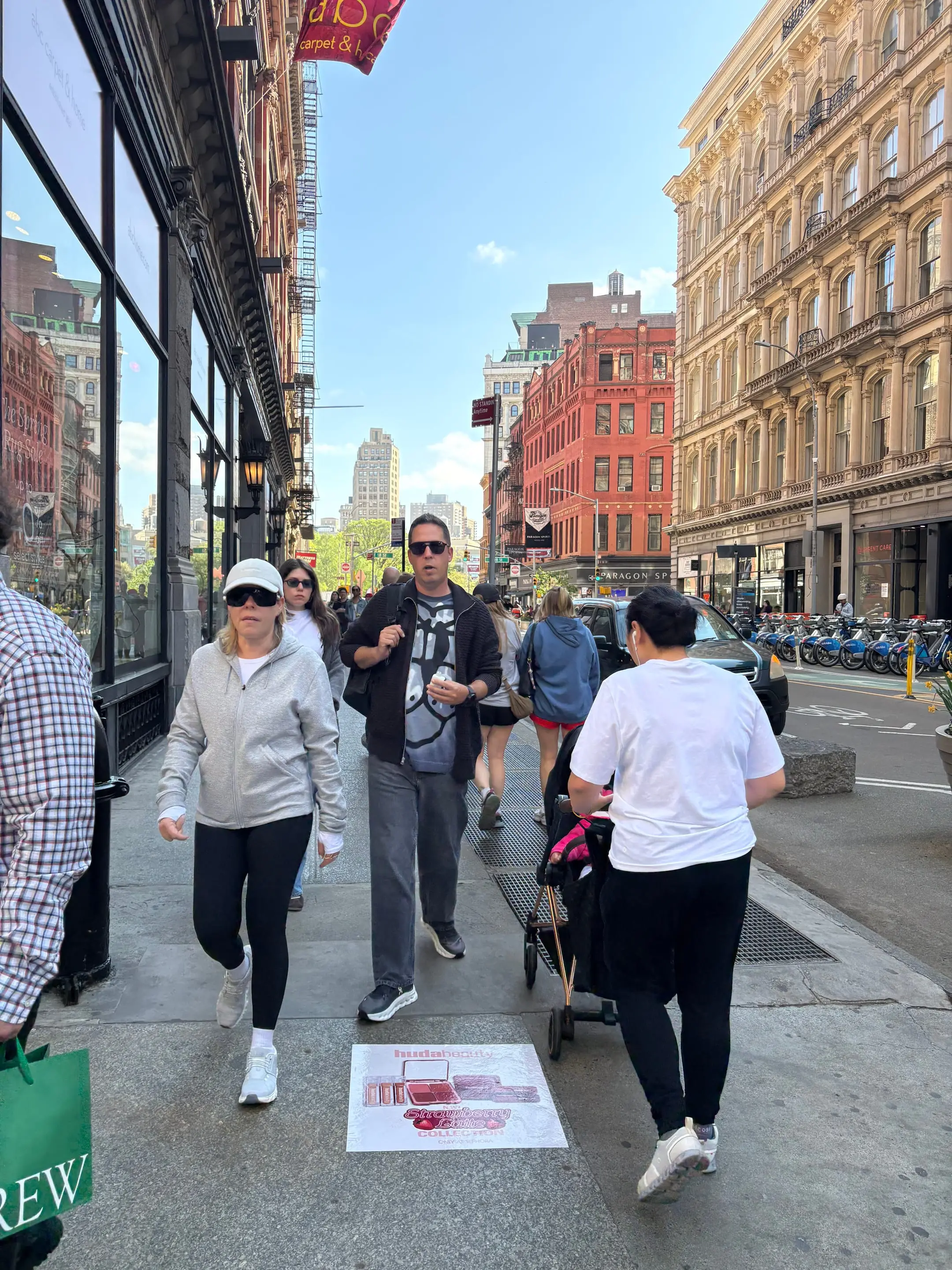 Huda Beauty sidewalk decal in New York City, New York City by Beyond Street Media
