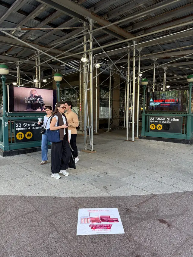 Huda Beauty sidewalk decal in New York City by Beyond Street Media (photo 17 of 35).