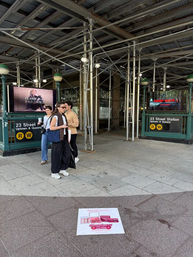 Huda Beauty sidewalk decal in New York City by Beyond Street Media (photo 17 of 35).