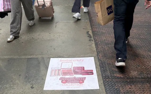 Huda Beauty sidewalk decal, Manhattan