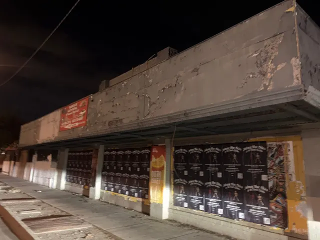Johnny Blue Skies wheatpaste show poster in downtown Phoenix by Beyond Street Media (photo 18 of 31).