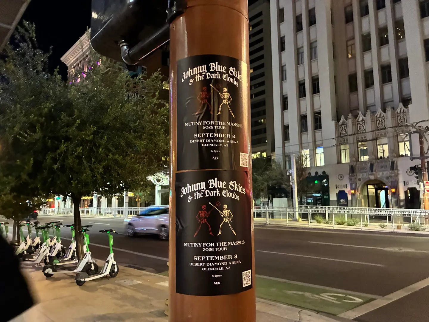 Johnny Blue Skies pole snipe in downtown Phoenix by Beyond Street Media (photo 1 of 103).