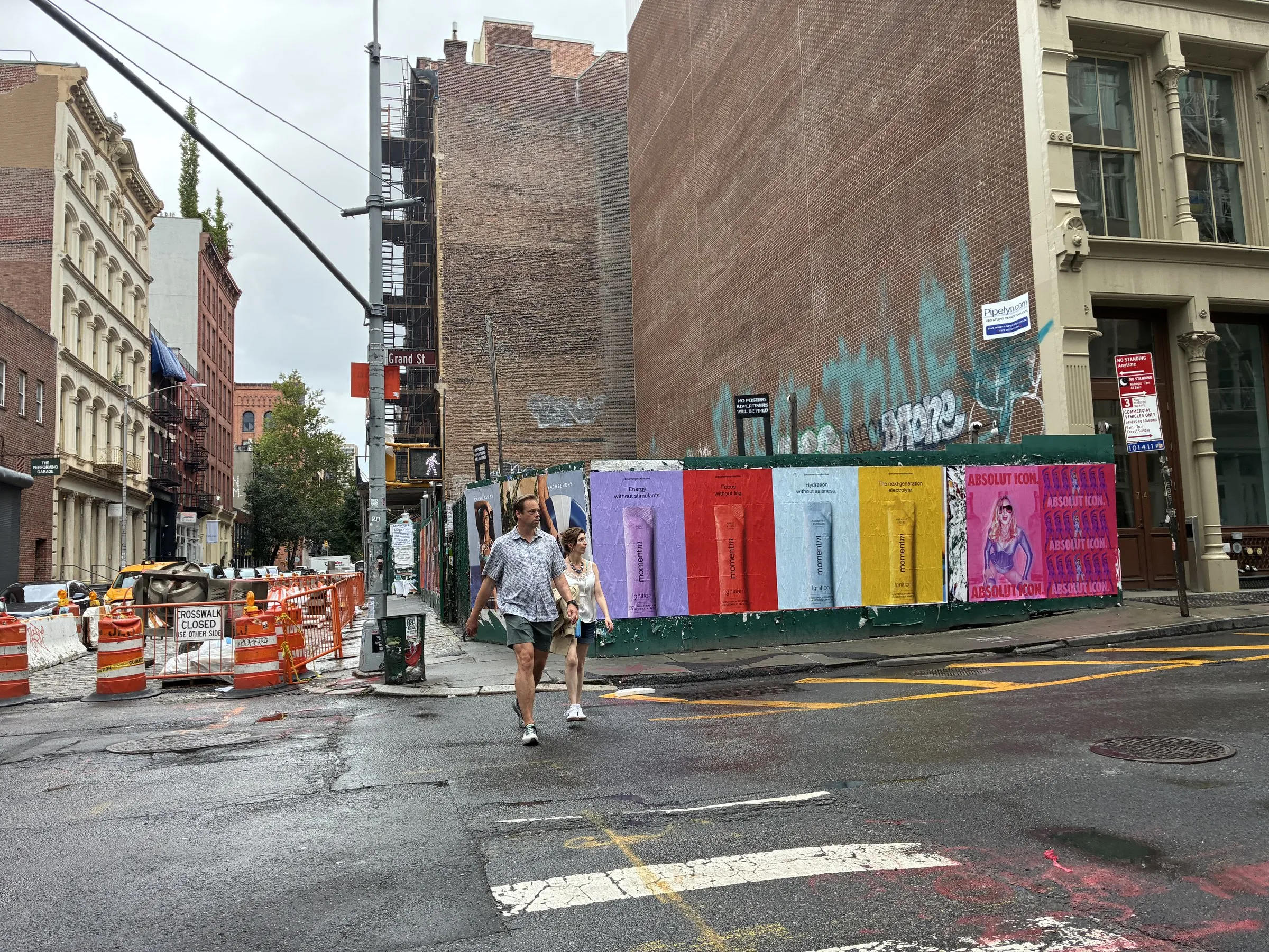 Momentm wheatpaste, stencil and takeaway poster campaign across SoHo, the Lower East Side and Williamsburg by Beyond Street Media
