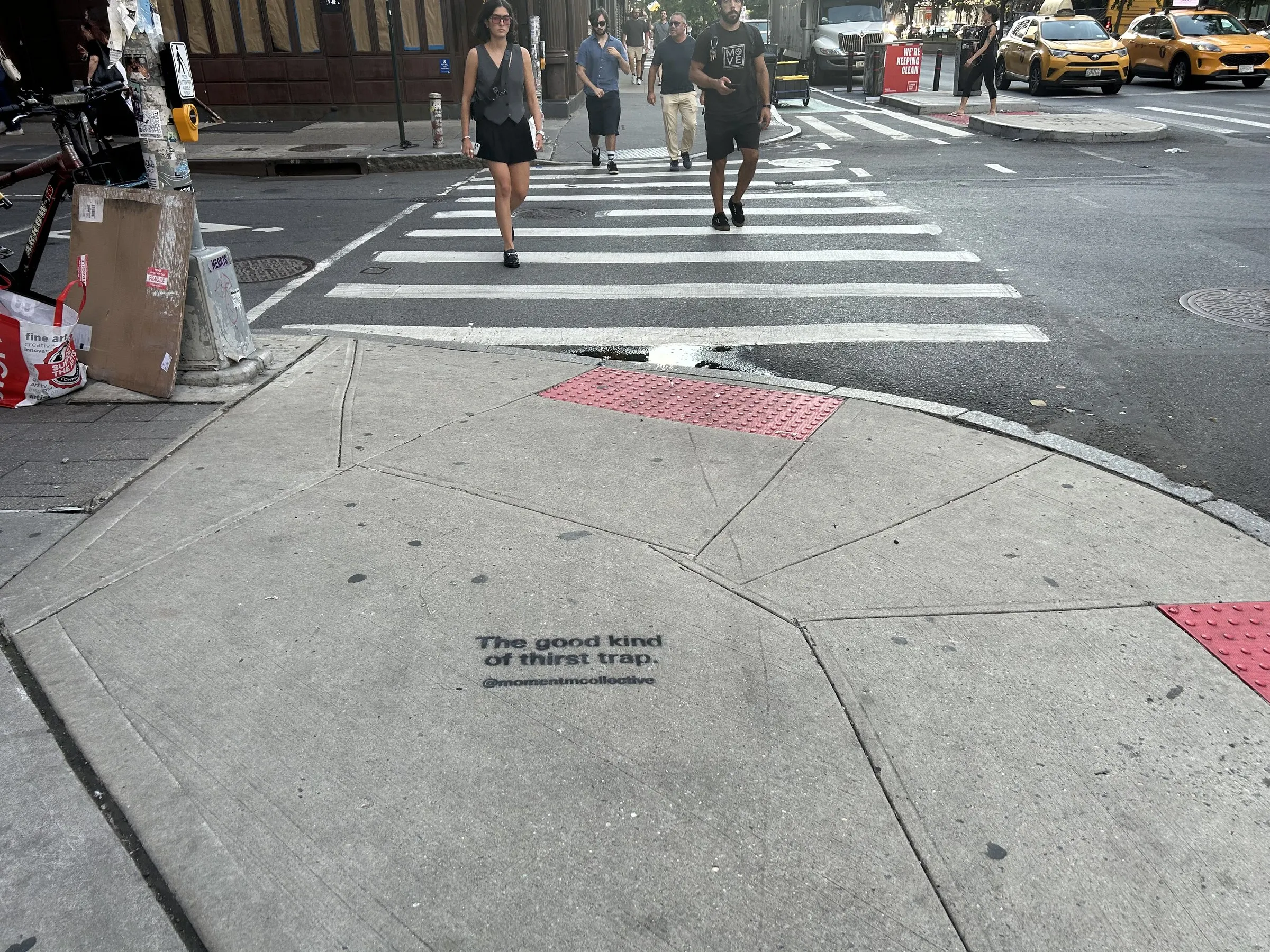 Momentm wheatpaste, stencil and takeaway poster campaign across SoHo, the Lower East Side and Williamsburg by Beyond Street Media