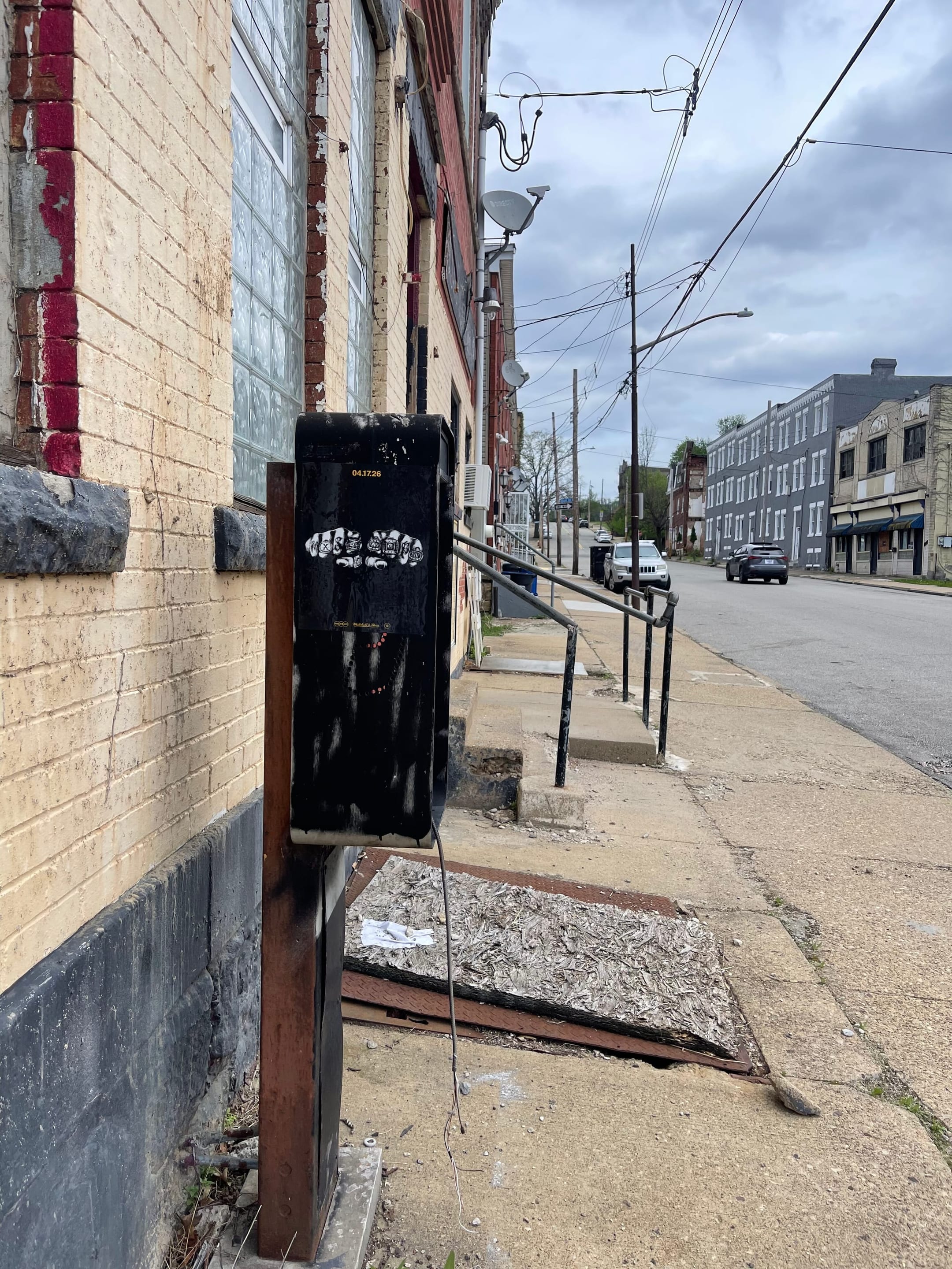 Pole sticker campaign for 'It Starts In Pittsburgh' on city light poles in Pittsburgh, PA by Beyond Street Media