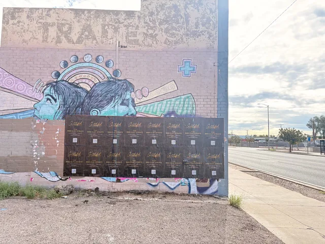 Red Clay Strays wheatpaste show poster in downtown Phoenix by Beyond Street Media (photo 7 of 24).
