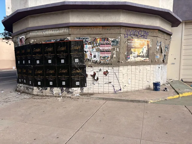 Red Clay Strays wheatpaste show poster in downtown Phoenix by Beyond Street Media (photo 18 of 24).