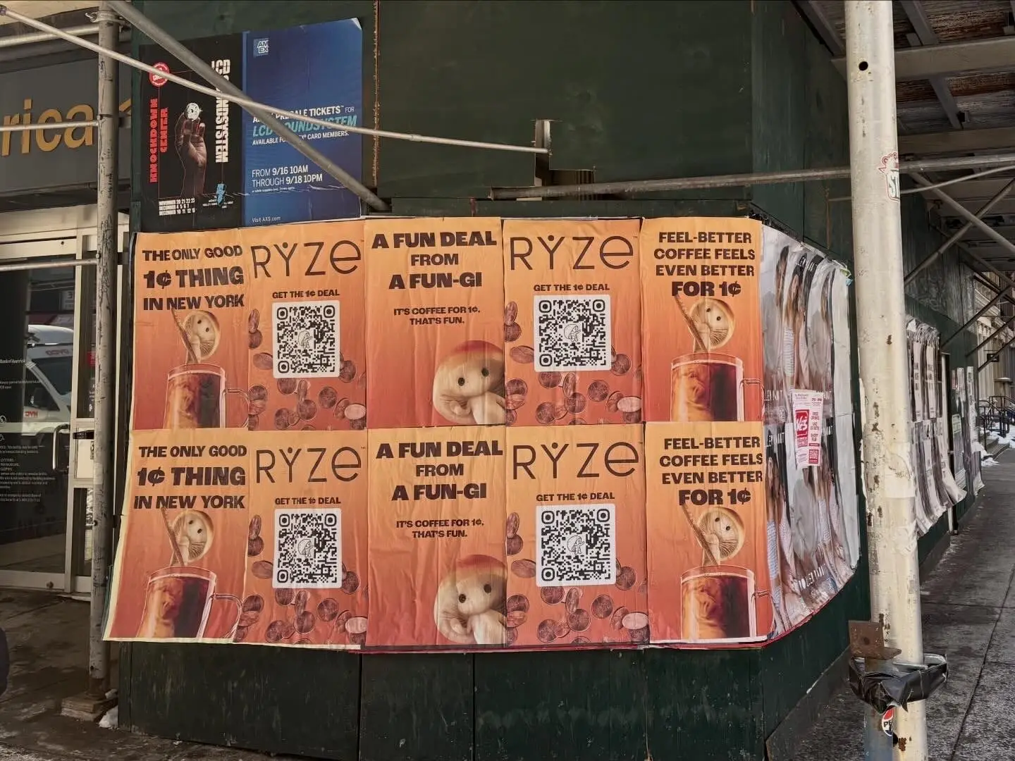 RYZE mushroom coffee wheatpaste poster campaign in New York City by Beyond Street Media (photo 2 of 54).