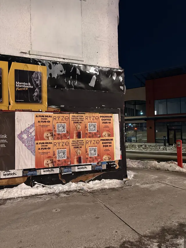 RYZE mushroom coffee wheatpaste poster campaign in New York City by Beyond Street Media (photo 3 of 54).