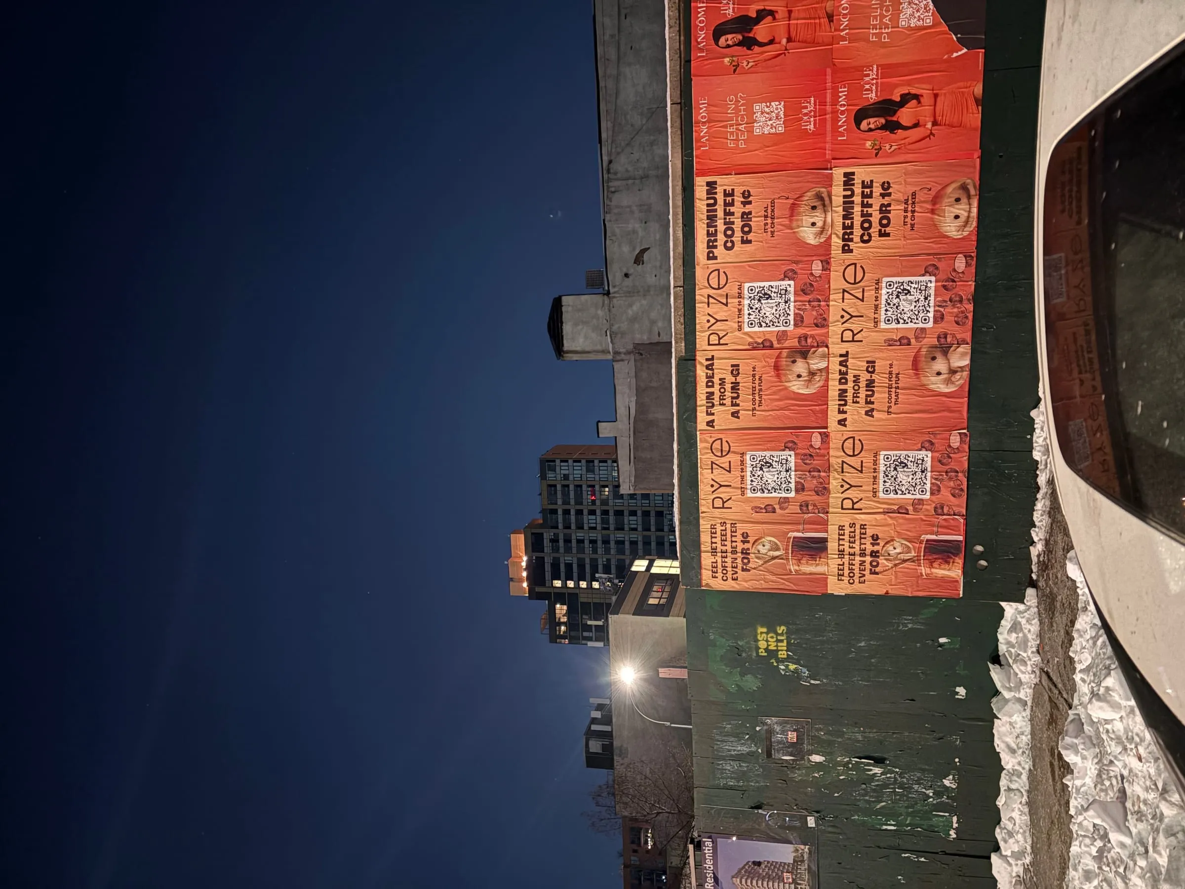 RYZE mushroom coffee wheatpaste poster campaign in New York City, New York City by Beyond Street Media