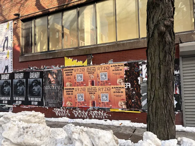RYZE mushroom coffee wheatpaste poster campaign in New York City by Beyond Street Media (photo 19 of 54).