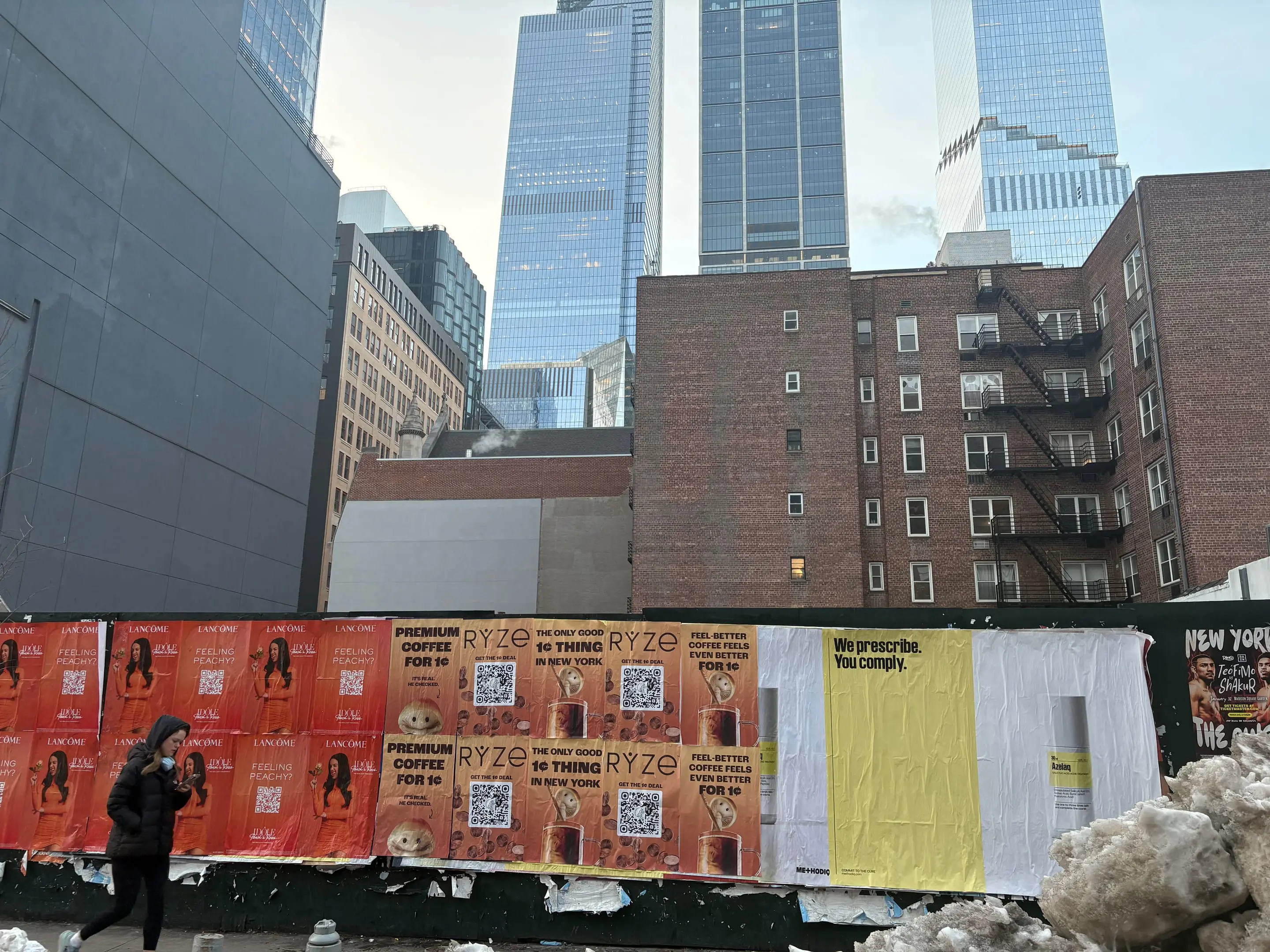 RYZE mushroom coffee wheatpaste poster campaign in New York City, New York City by Beyond Street Media