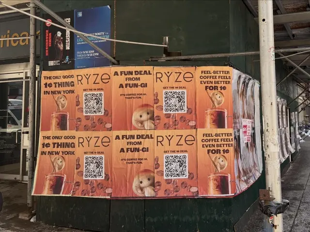RYZE mushroom coffee wheatpaste poster campaign in New York City by Beyond Street Media (photo 32 of 54).