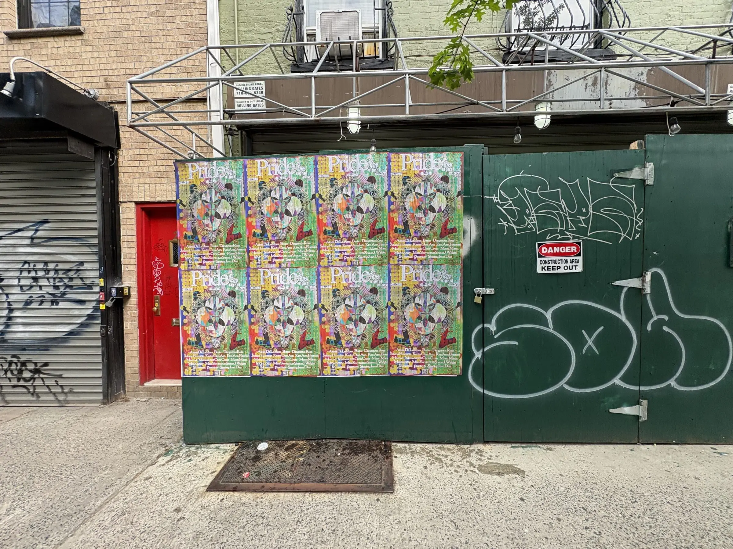 Signal nightclub wheatpaste event posters on Manhattan's Lower East Side, documented street install, by Beyond Street Media