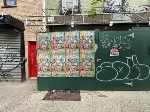 Signal nightclub wheatpaste event posters on Manhattan's Lower East Side, documented street install, by Beyond Street Media (photo 8 of 10).