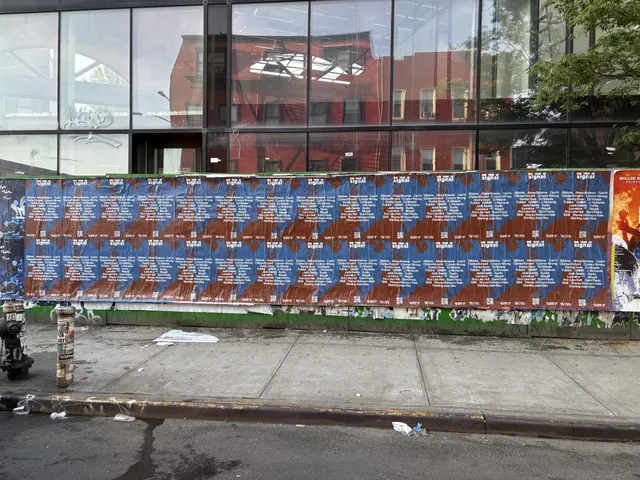 Signal nightclub 'One Year of Signal' anniversary wheatpaste wall in East Williamsburg, Brooklyn, documented street install, by Beyond Street Media (photo 7 of 10).