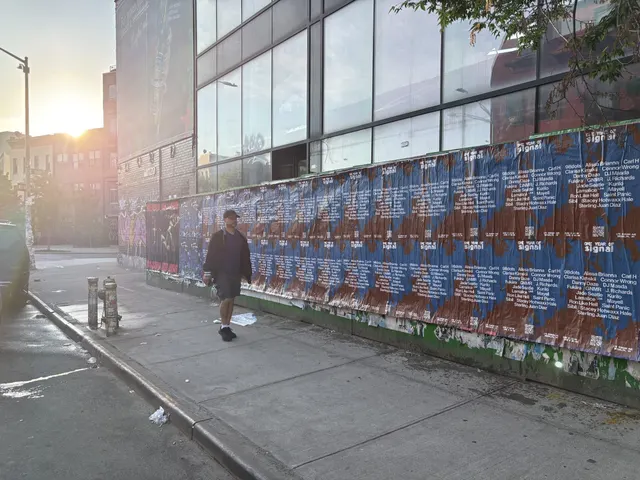 Signal nightclub 'One Year of Signal' anniversary wheatpaste wall in East Williamsburg, Brooklyn, documented street install, by Beyond Street Media (photo 8 of 10).