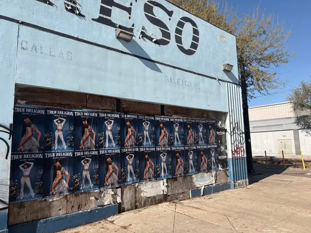 True Religion brand jeans wheatpaste poster campaign in Houston, TX by Beyond Street Media (photo 30 of 39).