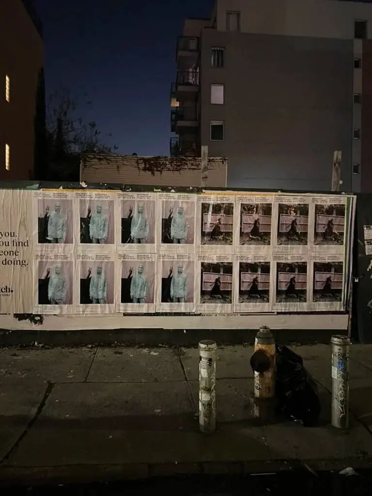 Virgil Abloh tribute wheatpaste poster in New York City by Beyond Street Media
