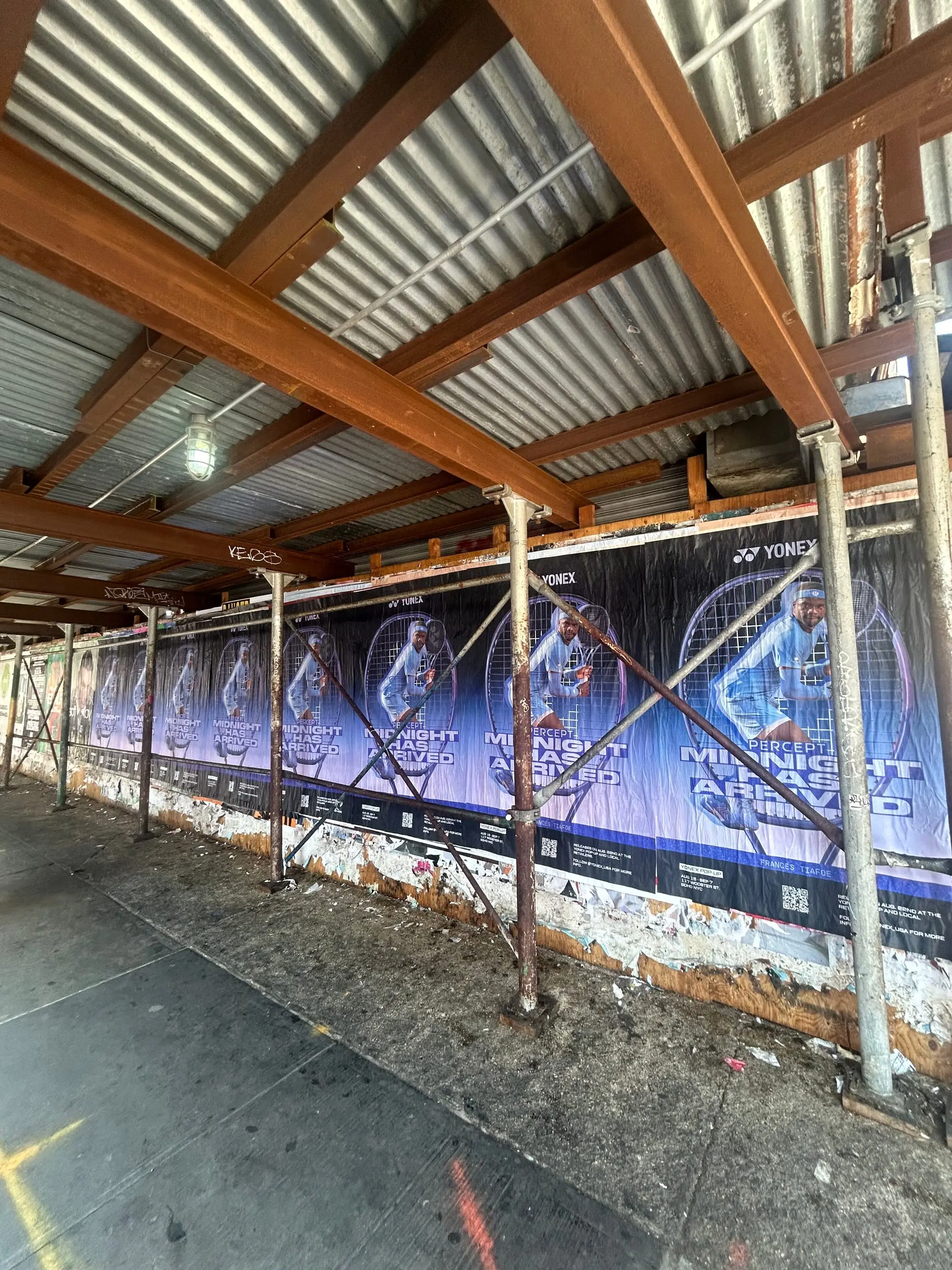 Yonex 'Midnight Has Arrived' Percival wheatpaste poster campaign on documented walls in Seattle, Seattle, WA by Beyond Street Media