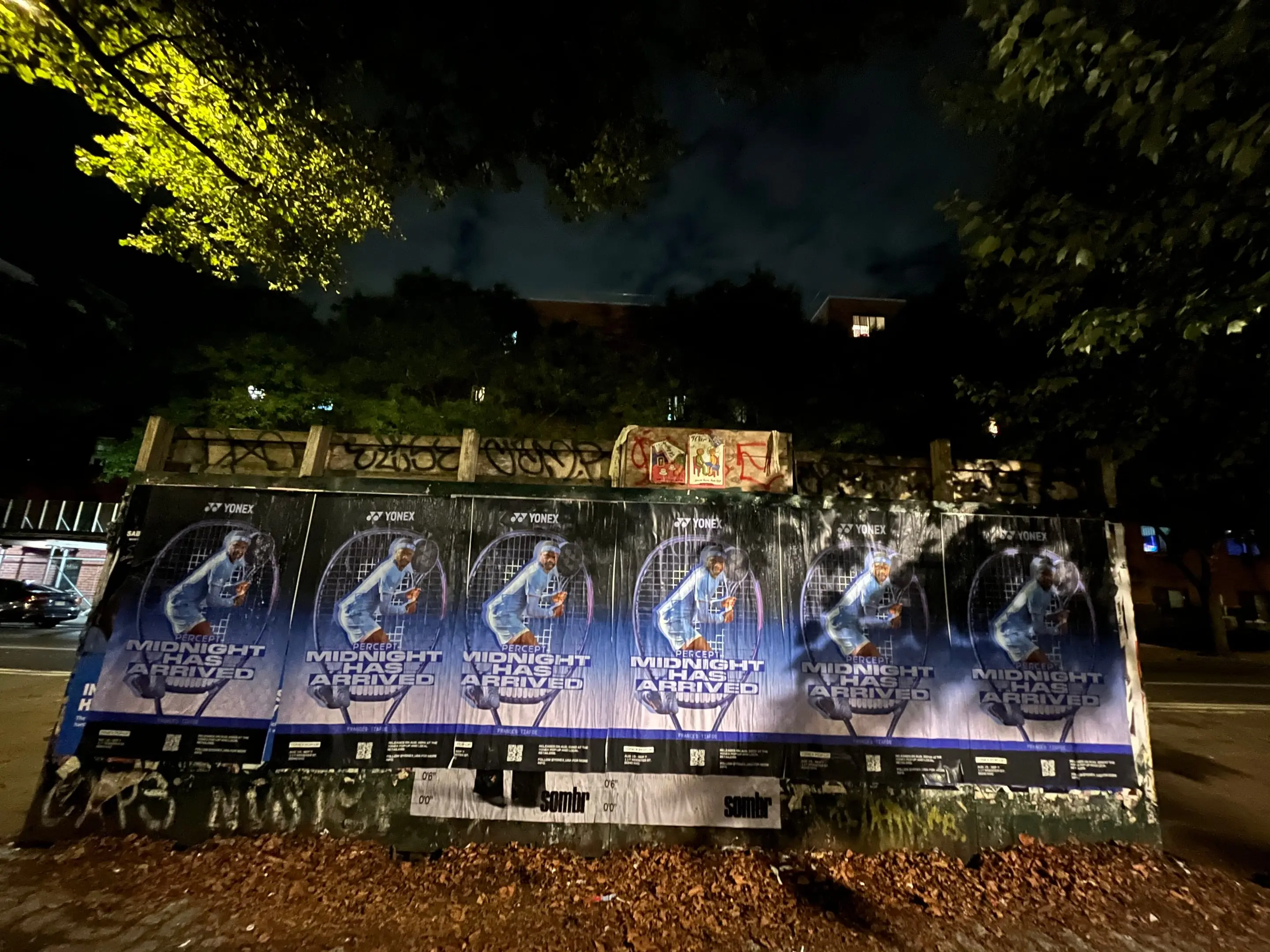 Yonex 'PERCEPT MIDNIGHT' wheatpaste install by Beyond Street Media - multi-city activation