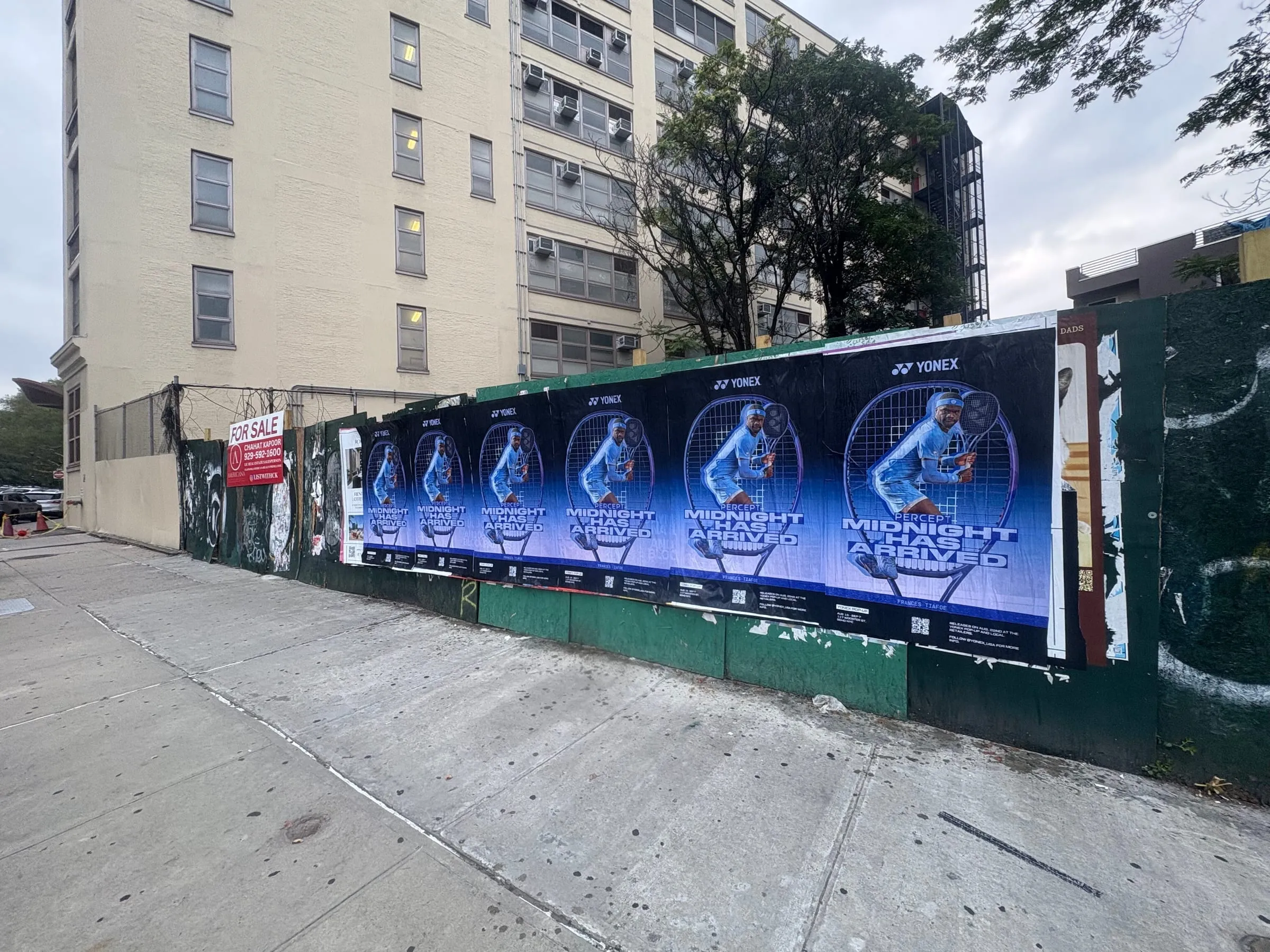 Yonex 'PERCEPT MIDNIGHT' wheatpaste install by Beyond Street Media - multi-city activation